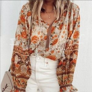 Floral Print Boho Top